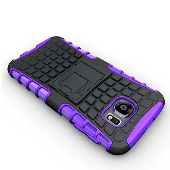 [NEW] Samsung Galaxy S6 Phone Case + (2) Screen Protectors Kickstand Hard Grip - Picture 5 of 10